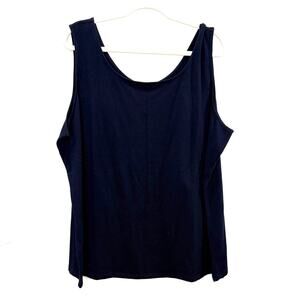 Talbots Plus Size 3X Tank Top Reversible 180 Two-Way Navy Blue Layering Stretch